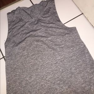 Working out grey shirt